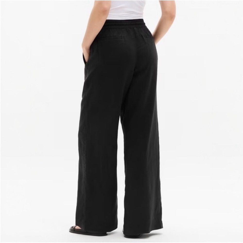 Athleta Retreat Wide Leg Linen Pant NWT LARGE - Picture 6 of 9